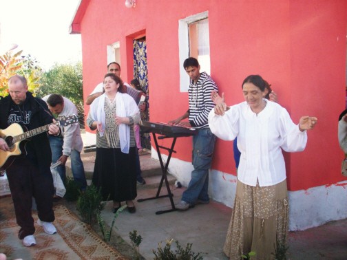 Worship Team Praising Outside