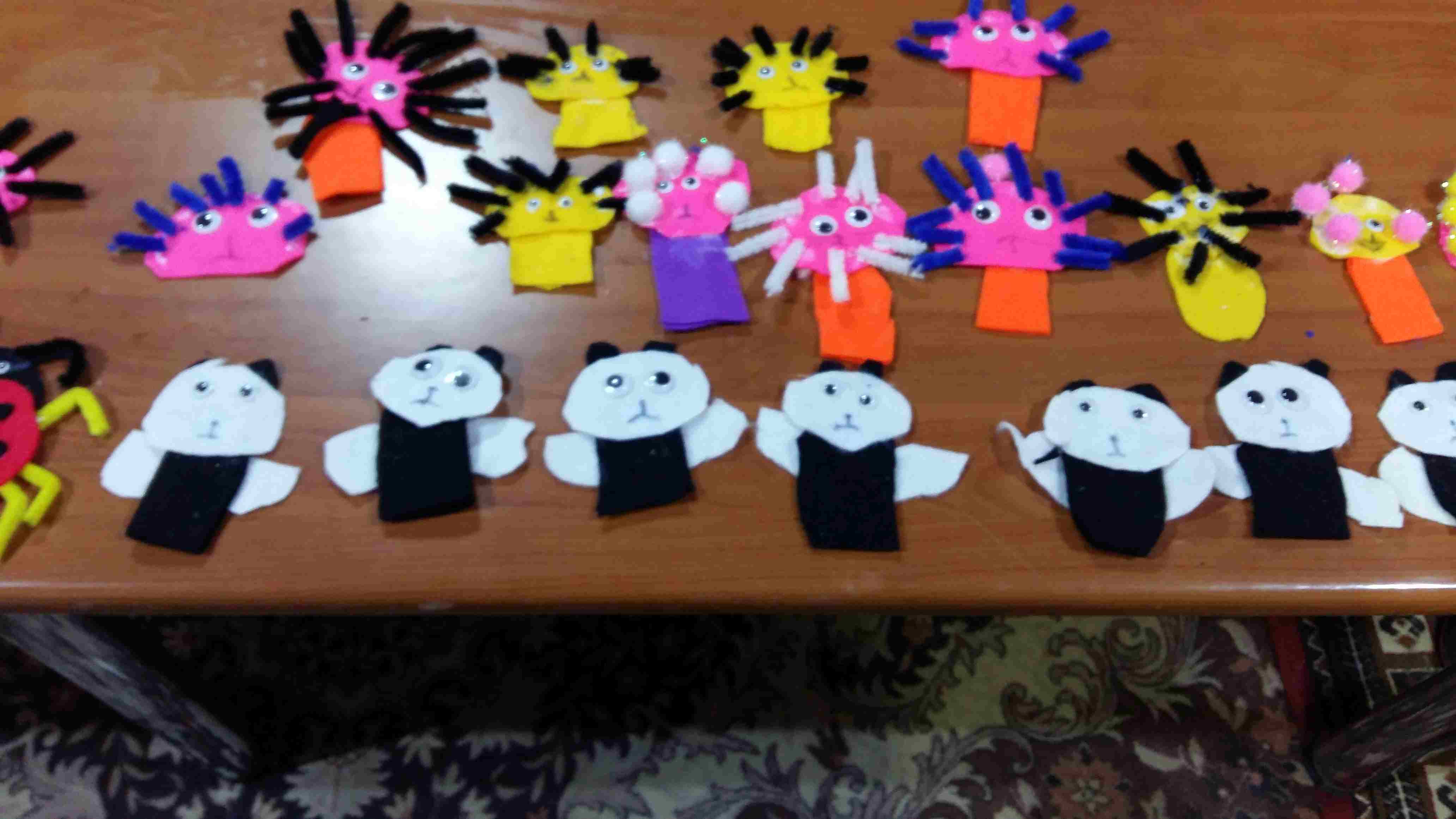 The finished Finger puppets